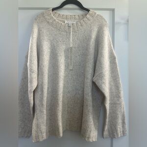 She + Sky Light Gray Knit Pullover